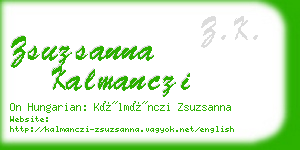 zsuzsanna kalmanczi business card